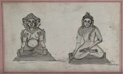 Temple sculpture: two figures