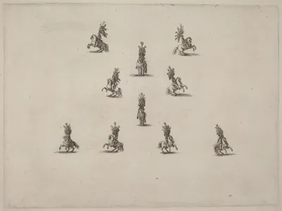 Ten Cavaliers with Large Plumed Helmets
