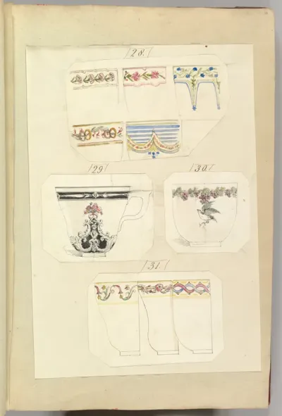 Ten Designs for Decorated Cups, including Osborne Pattern