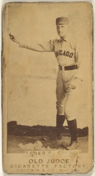 Tener, Pitcher, Chicago, from the Old Judge series (N172) for Old Judge Cigarettes