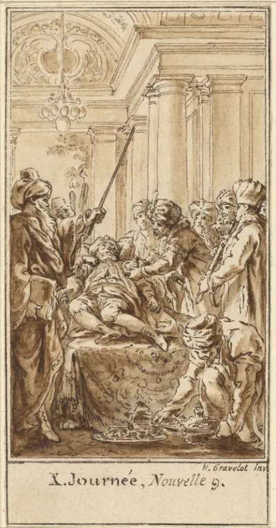 Tenth Day, Ninth Story: Saladin Bestows Rich Gifts on the Sleeping Torello