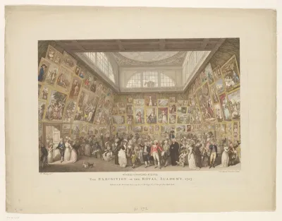Tentoonstelling in de Royal Academy in Londen in 1787