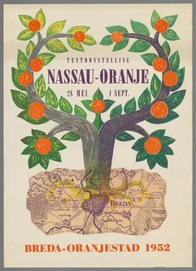 Tentoonstelling Nassau Oranje 28 mei - 1 sept Breda Oranjestad 1952