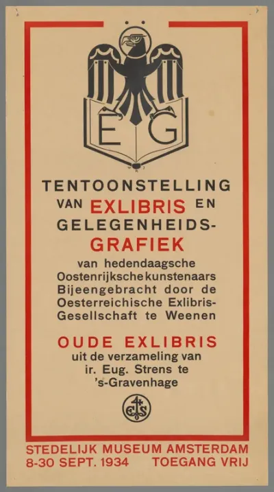 Tentoonstelling van exlibris en gelegenheidsgrafiek van hedendaagsche Oostenrijksche kunstenaars (...) Stedelijk Museum Amsterdam 1934