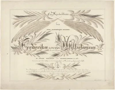 Ter Nagedachtenis van hare koninglyke hoogheid Frederika Louisa Wilhelmina (...) in leven Koningin der Nederlanden (...)