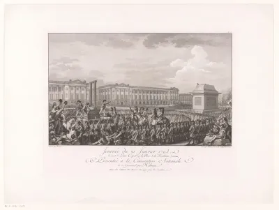 Terechtstelling van Lodewijk XVI op het Place de la Révolution te Parijs