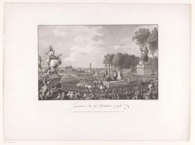Terechtstelling van Marie Antoinette op het Place de la Révolution te Parijs