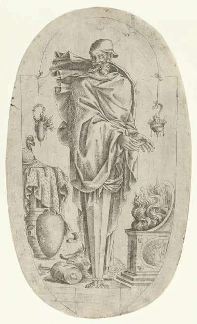 Term in the Form of an Old Man Warming His Hands