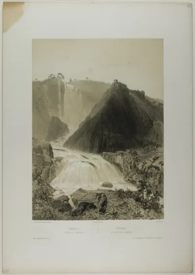 Terni: Marble Falls, plate twenty from Italie Monumentale et Pittoresque