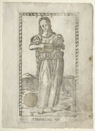 Terpsichore  (dancing and song) (from the Tarocchi series D:  Apollo and the Muses, #13)