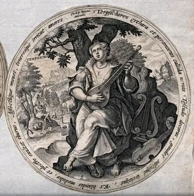 Terpsichore. Engraving by C. de Passe