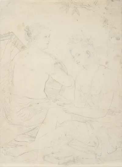 Terpsichore og Calliope (Efter Guercino)