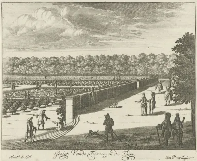 Terras in de tuin van Paleis Soestdijk