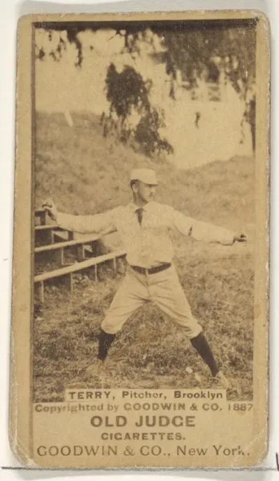 Terry, Pitcher, Brooklyn, from the Old Judge series (N172) for Old Judge Cigarettes