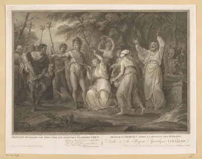 Terugkeer van Arminius na de nederlaag van de Romeinen