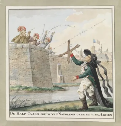 Terugkeer van Napoleon te Parijs na Waterloo, 1815