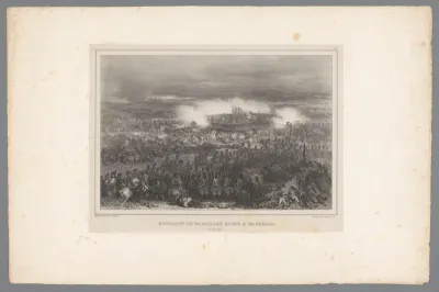 Terugtocht van een bataljon bij Waterloo, 18 juni 1815