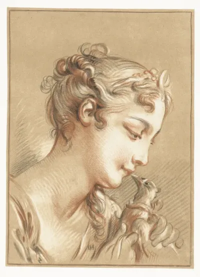 Tête de Diane à la colombe