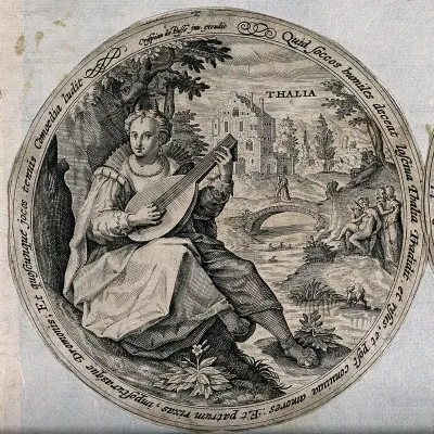 Thalia. Engraving by C. de Passe