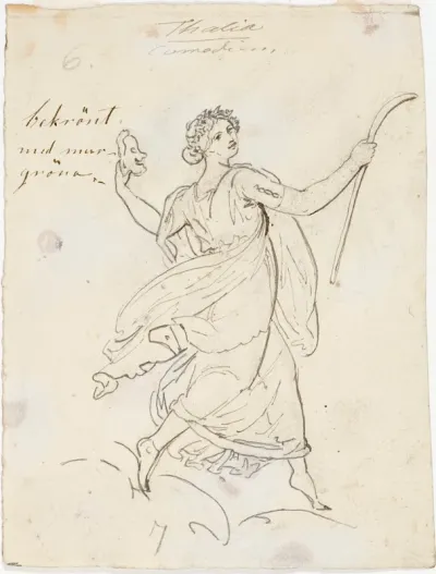 Thalia, luonnos teatterin kattomaalaukseen