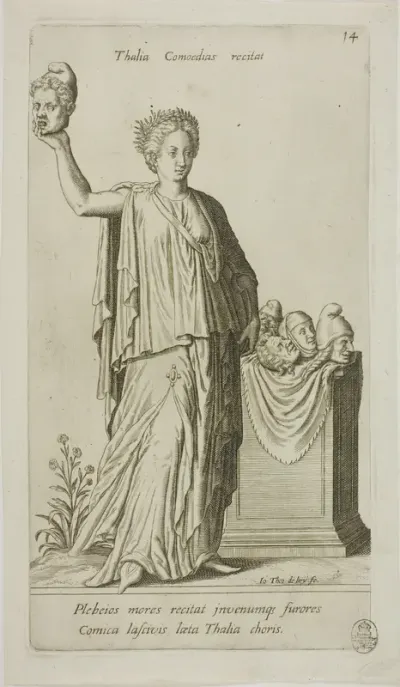 Thalia, Muse of Comedy, plate 14 from Parnassus Biceps