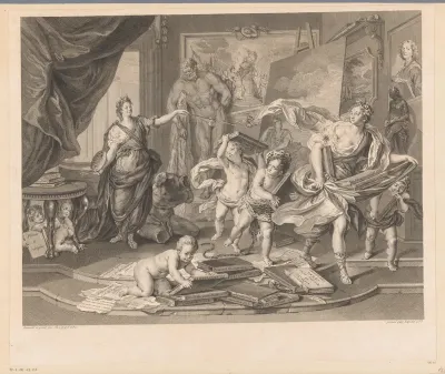 Thalia verjaagd door de Schilderkunst