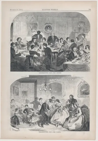 Thanksgiving Day – The Dinner (from "Harper's Weekly," Vol. II)