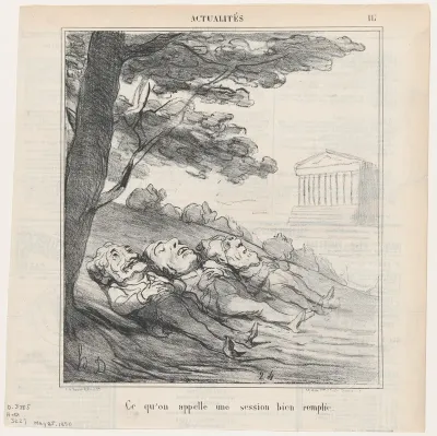 That's what you call a loaded session, from 'News of the day,' published in Le Charivari, May 25, 1870