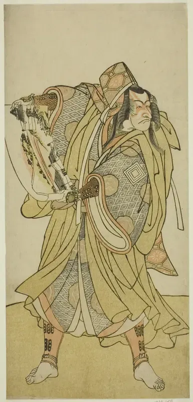 The Actor Ichikawa Danjuro V as Kazusa no Akushichibyoe Kagekiyo in the Play Edo no Hana Mimasu Soga, Performed at the Nakamura Theater in the Third Month, 1783