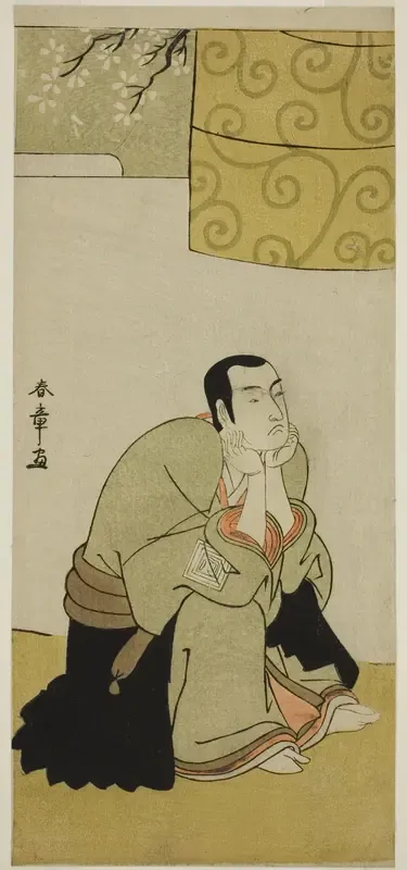 The Actor Ichikawa Monnosuke II as a Buddhist Monk in the Play Edo no Hana Mimasu Soga, Performed at the Nakamura Theater in the Fourth Month, 1783