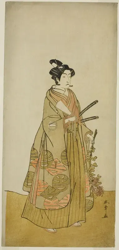 The Actor Ichikawa Monnosuke II as Kichisaburo, Temple Page of Kichijo-ji, in the Play Sono Kyodai Fuji no Sugatami, Performed at the Morita Theater in the Second Month, 1776