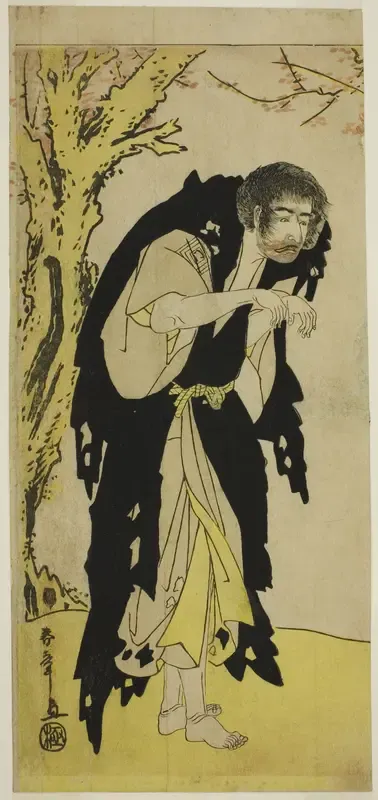 The Actor Ichikawa Monnosuke II as the Renegade Monk Zenjibo Disguised as Dainichibo in the Play Edo no Fuji Wakayagi Soga, Performed at the Nakamura Theater in the First Month, 1789