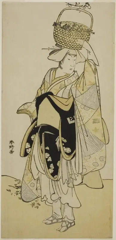 The Actor Ichikawa Yaozo III as Shiragiku in the Dance Sequence "Shinobu Uri" in the Play Hatsuhana Mimasu Soga, Performed at the Nakamura Theater in the First Month, 1785