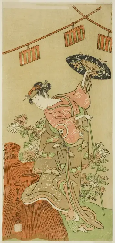 The Actor Iwai Hanshiro IV as Otatsu-gitsune in the Play Nue no Mori Ichiyo no Mato, Performed at the Nakamura Theater in the Eleventh Month, 1770