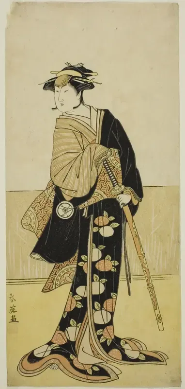 The Actor Iwai Hanshiro IV as Tonase (?) in the Play Kanadehon Chushingura (?), Performed at the Kiri Theater (?) in the Eighth Month, 1787 (?)