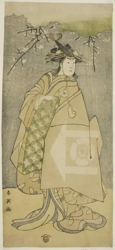 The Actor Iwai Kiyotaro as Kewaizaka no Shosho in the Play Gohiiki no Hana Aikyo Soga, Performed at the Kawarazaki Theater in the First Month, 1794