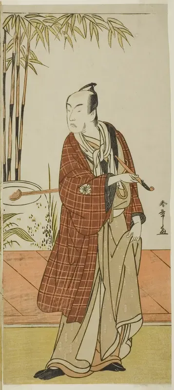 The Actor Matsumoto Koshiro IV as Honcho-maru Tsunagoro (?) in the Play Hono Nitta Daimyojin (?), Performed at the Morita Theater (?) in the Seventh Month, 1777 (?)