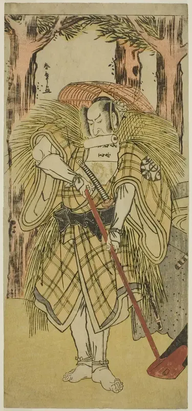The Actor Nakamura Nakazo I as Hakamadare Yasusuke or Watanabe no Tsuna (?) in the Play Shintenno Tonoi no Kisewata (?), Performed at the Nakamura Theater (?) in the Eleventh Month, 1781 (?)