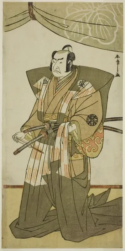 The Actor Nakamura Nakazo I as Saito Sanemori in the Play Kitekaeru Nishiki no Wakayaka, Performed at the Nakamura Theater in the Eleventh Month, 1780