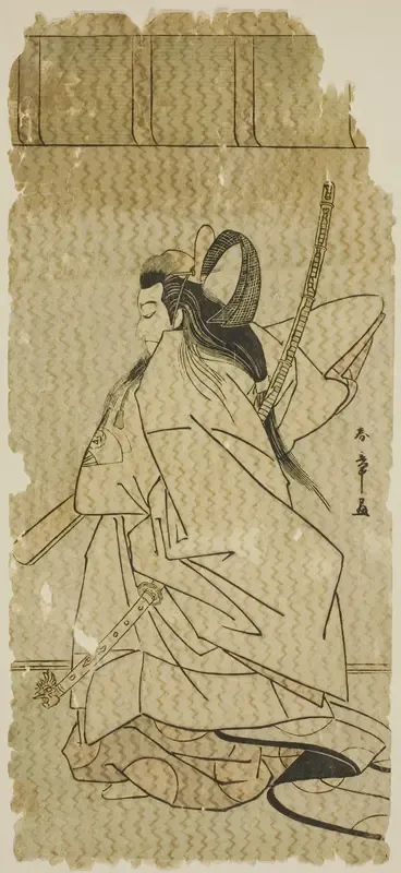 The Actor Onoe Matsusuke I as Prince Takanori in the play "Kaeribana Eiyu Taiheiki," performed at the Nakamura Theater in the eleventh month, 1779