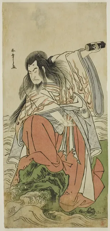 The Actor Onoe Matsusuke I as Retired Emperor Sutoku in the Play Kitekaeru Nishiki no Wakayaka, Performed at the Nakamura Theater in the Eleventh Month, 1780
