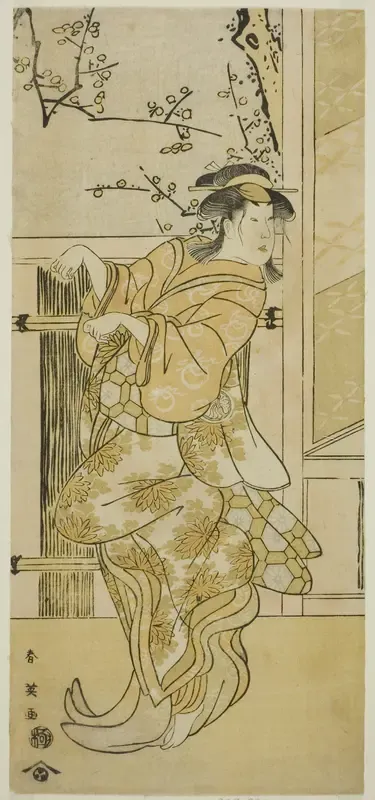 The Actor Segawa Kikunojo III as Kojoro-gitsune (Female Fox) Disguised as Omiki in the Play Komachi-mura Shibai no Shogatsu, Performed at the Nakamura Theater in the Eleventh Month, 1789