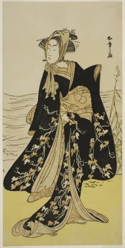 The Actor Segawa Kikunojo III as the Street-Walker Otsuyu in the Play Cho Chidori Wakayagi Soga, Performed at the Ichimura Theater in the Second Month, 1779