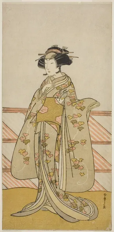 The Actor Yoshizawa Iroha I as Tamamo no Mae (?) in the Play Sakuya Kono Hana no Kaomise (?), Performed at the Nakamura Theater (?) in the Eleventh Month, 1776 (?)