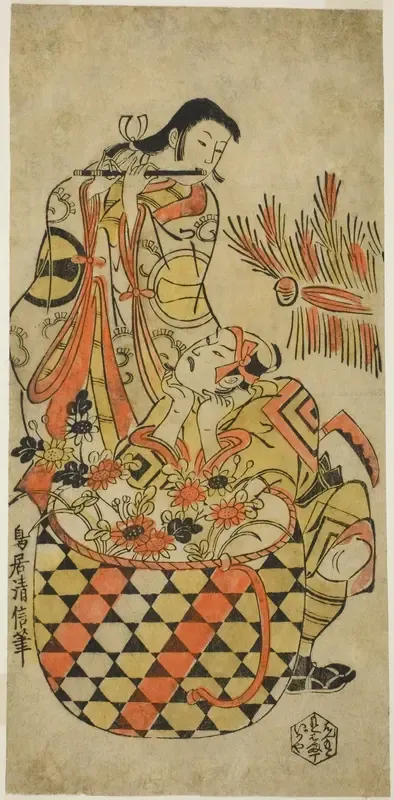 The Actors Ichikawa Danjuro II and Ichikawa Monnosuke I