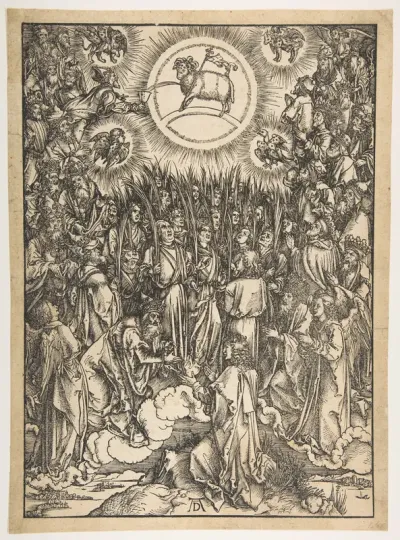 The Adoration of the Lamb, from "The Apocalypse", Latin Edition