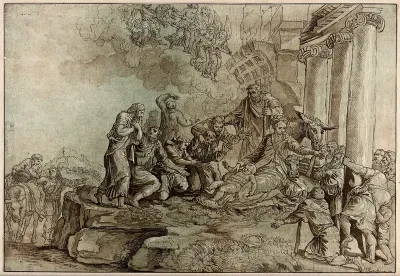 The adoration of the shepherds at the birth of Christ