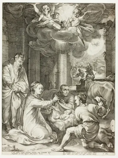 The Adoration of the Shepherds, plate three from The Birth and Early Life of Christ