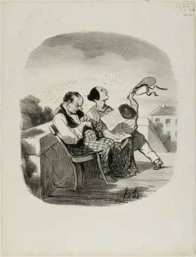 The Advantage of Sharing the Fresh Air on an Italian Terrace Together with a Great Number of Insects, plate 42 from Pastorales