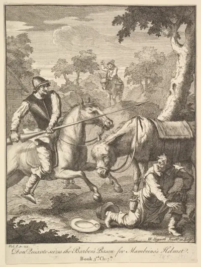 The Adventure of Mambrino's Helmet (Six Illustrations for Don Quixote)